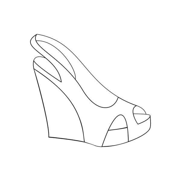Chaussures sur plate-forme — Image vectorielle