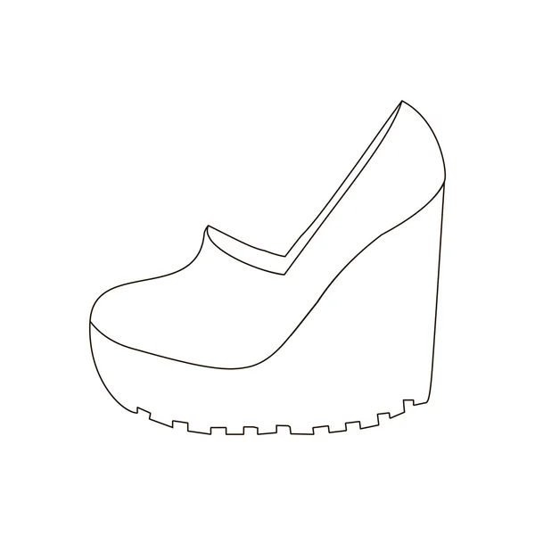 Zapatos en plataforma — Vector de stock