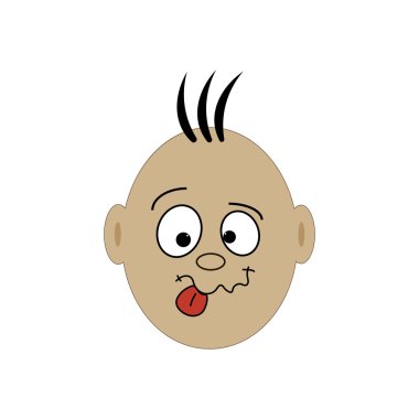 Aptal yüz illüstrasyon