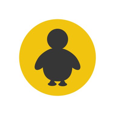 Penguine siluet simge