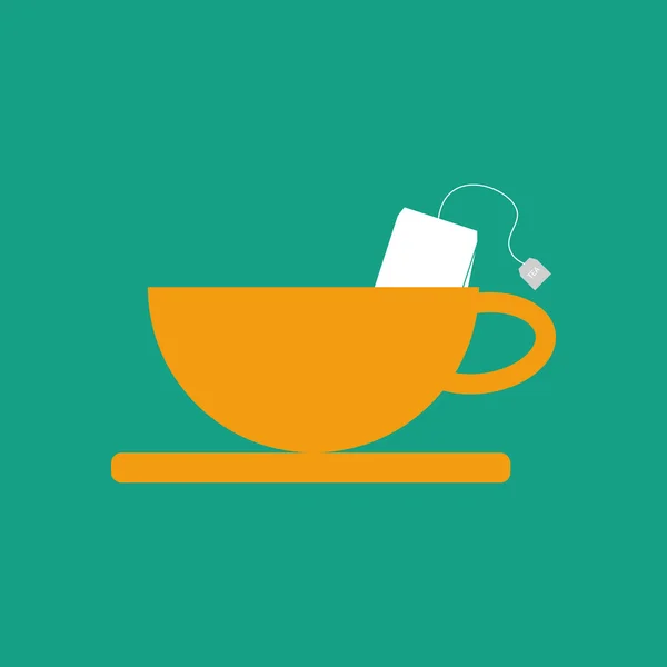 Чашка чая и чай — стоковый вектор