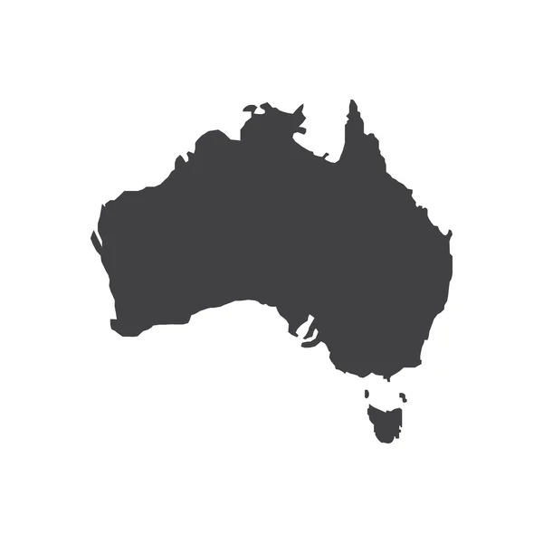 Australia map silhouette illustration — Stock Vector