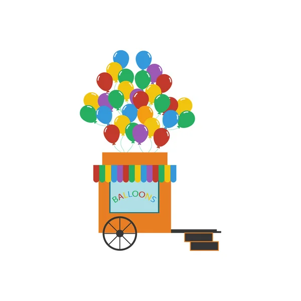 Tienda de globos ilustración — Vector de stock