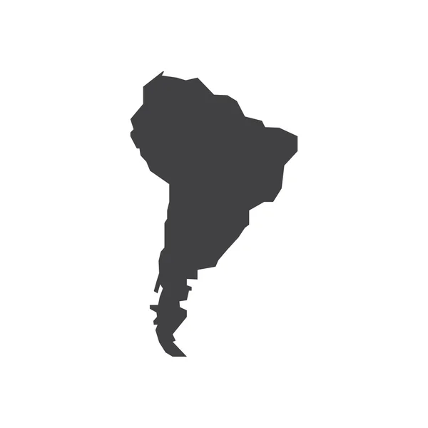 ブラジル地図シルエット イラスト — ストックベクタ