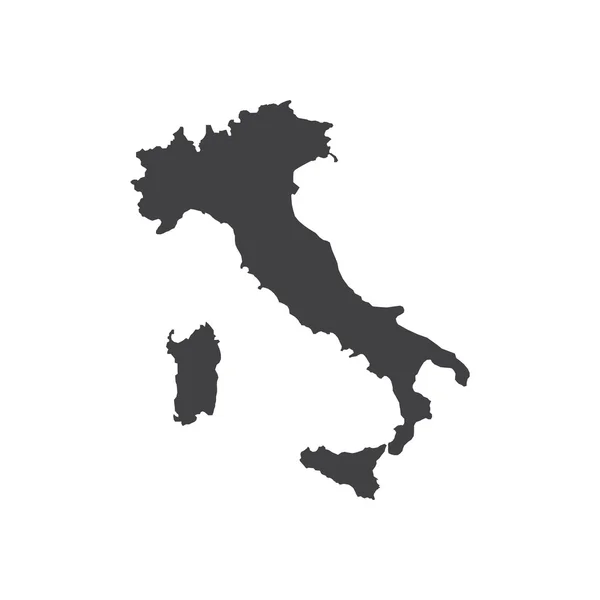 Italia silueta mapa ilustración — Vector de stock