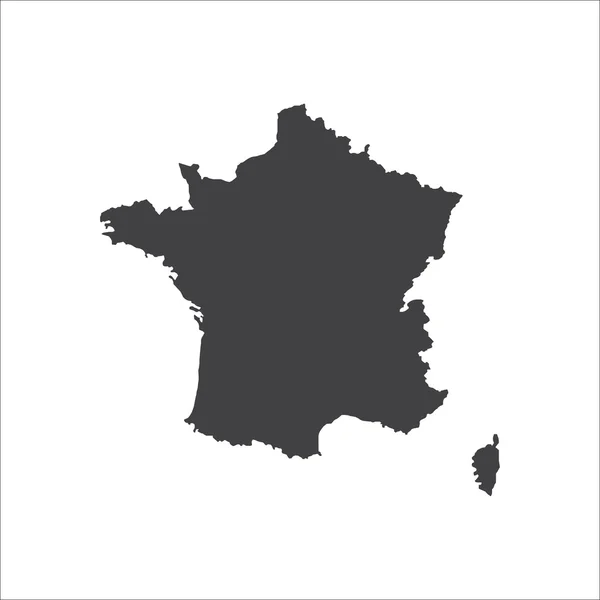 Francia mappa silhouette illustrazione — Vettoriale Stock