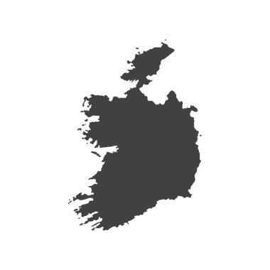İrlanda harita siluet çizimi