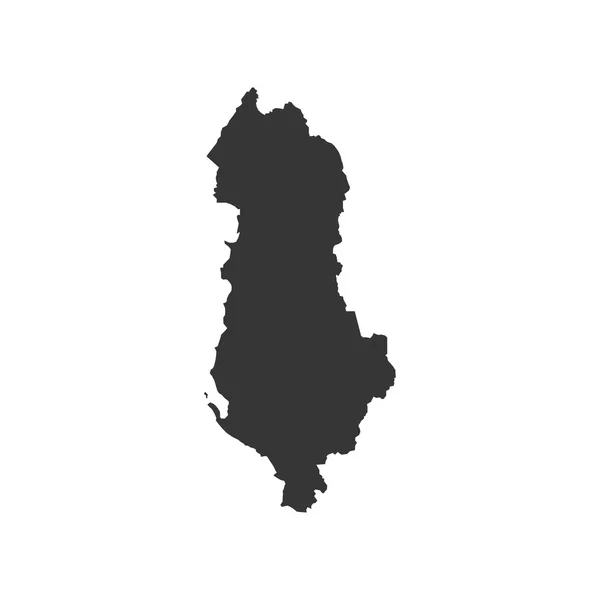 Ilustracja sylwetka mapę Albania — Wektor stockowy