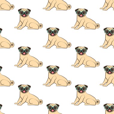 Beyaz arka planda güneş gözlüklü, pürüzsüz bir iz var. Vektör illüstrasyonu