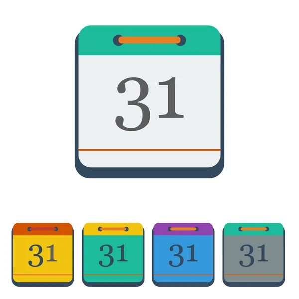 Vektorové ikony kalendáře — Stockový vektor