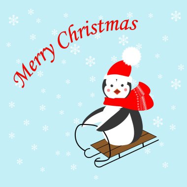 Penguen simge vektör