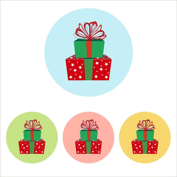 Icône cadeau de Noël — Image vectorielle