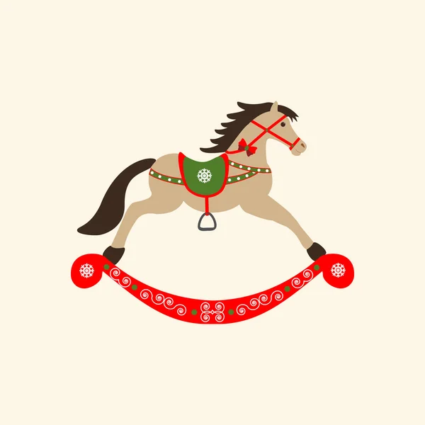 Rocking caballo icono — Vector de stock