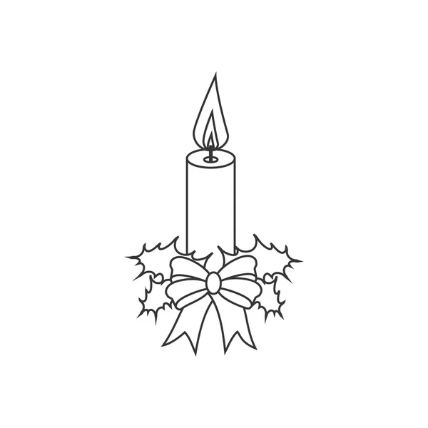 Candle ikonen vektor — Stock vektor