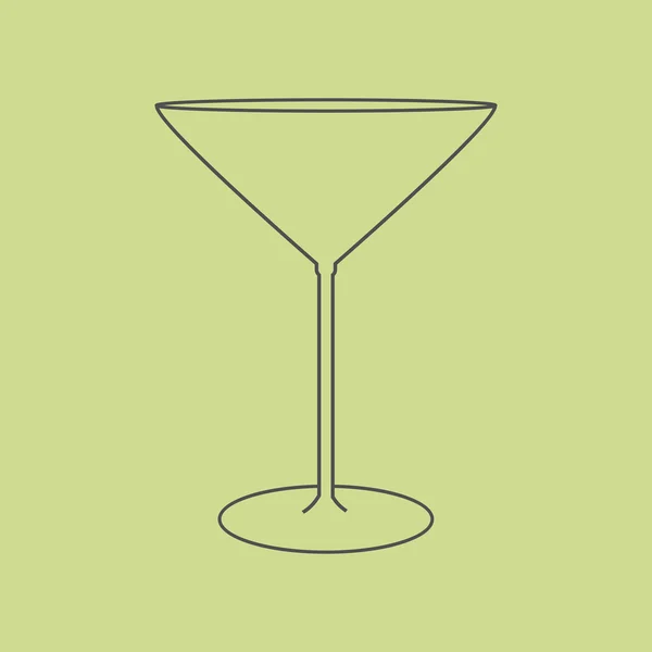 Martini glas icoon — Stockvector