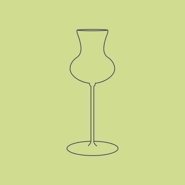 Cognac glas pictogram — Stockvector