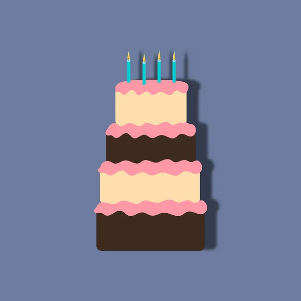 Torta desszert ikon — Stock Vector