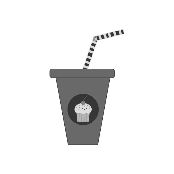 Milkshake drankje cocktail pictogram — Stockvector