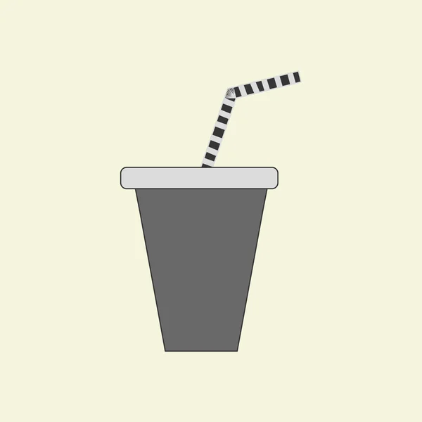 Milkshake drankje cocktail pictogram — Stockvector