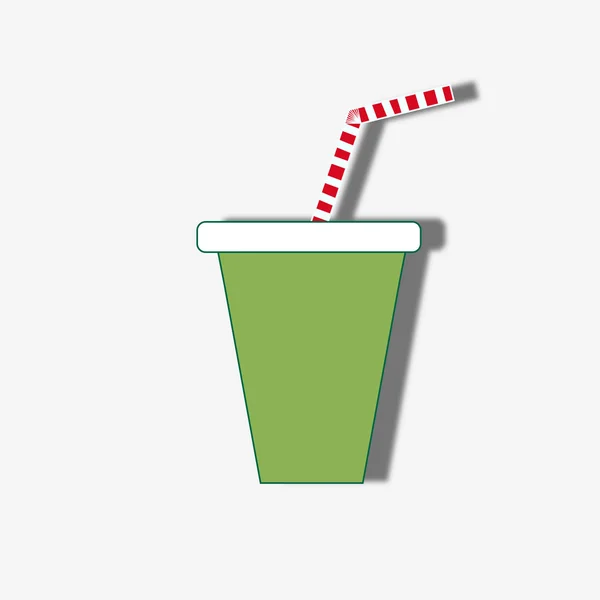 Milkshake drankje cocktail pictogram — Stockvector