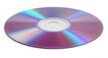 Kompakt disk beyaz zemin üzerine izole
