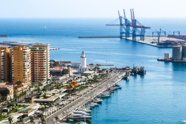 Malaga bağlantı noktasının görünümü. 08 Eylül 2015