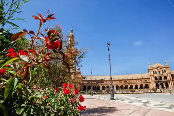 Plaza de Espana, náměstí ze Španělska, v Seville, Španělsko — Stock fotografie