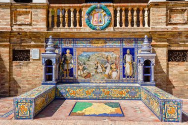 Avila tarihi bir tasviri ile seramik tezgah