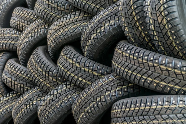 Background with winter tires — Stock Photo, Image