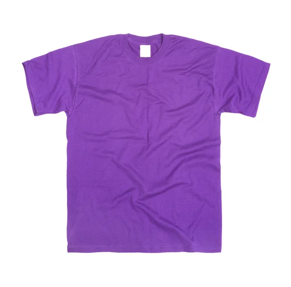 T-shirt roxo isolado no fundo branco — Fotografia de Stock