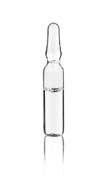 medical ampoule on a white background