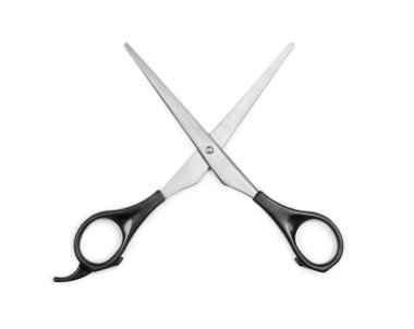 Beyaz arkaplanda makas