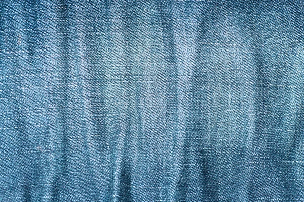 Zmačkaný džínové textilie textura — Stock fotografie