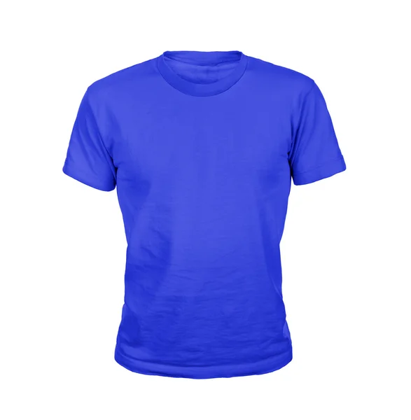 Camiseta azul aislada sobre fondo blanco —  Fotos de Stock