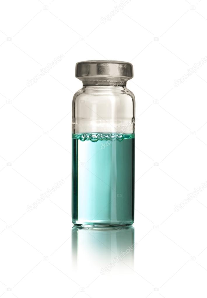Vial medical isolated on a white background