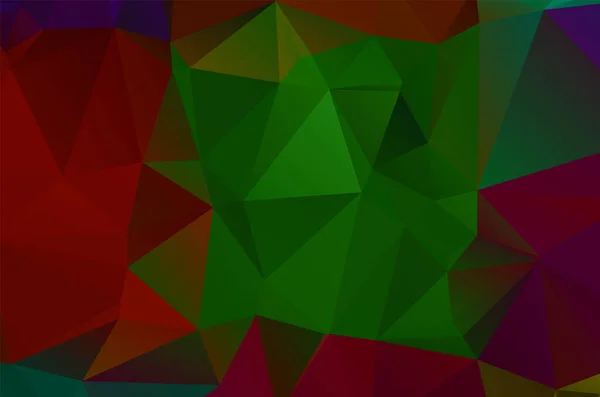Gradient Grüner Vektor Der Dreieckig Leuchtet Abstrakte Illustration — Stockvektor
