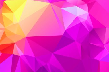 Üçgen biçiminde mor canlı vektör dokusu. Renkli çizimler 