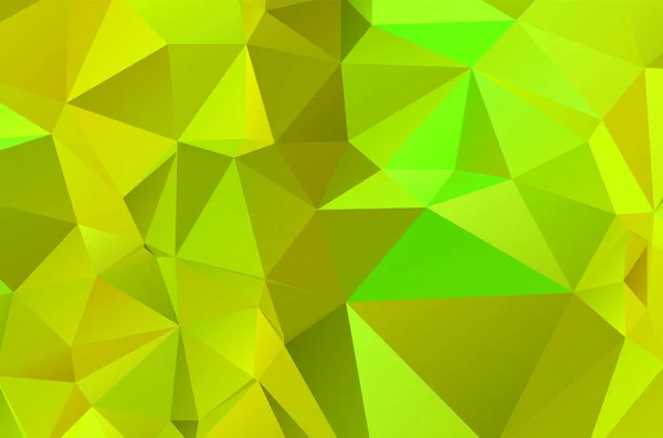 Grüner Lebhafter Abstrakter Geometrischer Hintergrund Vektor Aus Polygon Dreieck Mosaik — Stockvektor