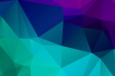 Mavi canlı geometrik çokgen soyut tasarım arkaplan şablonu