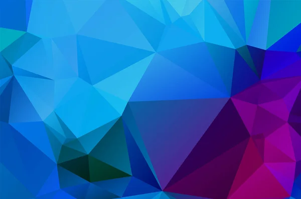 青鮮やかな幾何学多角形抽象デザイン背景テンプレート — ストックベクタ