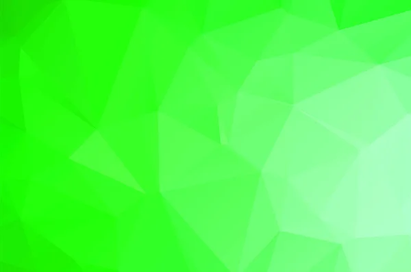 Fondo Geométrico Abstracto Vívido Verde Vector Del Triángulo Polígono Mosaico — Archivo Imágenes Vectoriales