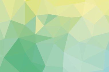 Yeşil canlı soyut geometrik arkaplan, çokgen üçgeninden vektör, mozaik 