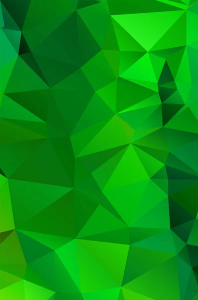 Fondo Mosaico Fondo Pantalla Vívido Verde Abstracto Triángulo Geométrico — Archivo Imágenes Vectoriales