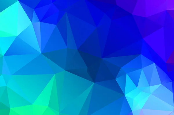 Blau Lebendige Polygonale Mosaik Hintergrund Kreative Design Vorlagen Illustration — Stockvektor