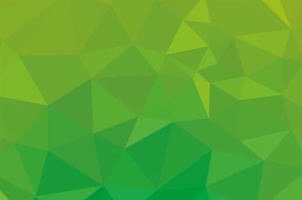 Fondo Geométrico Abstracto Vívido Verde Vector Del Triángulo Polígono Mosaico — Archivo Imágenes Vectoriales
