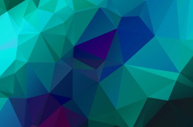 Mavi canlı çokgen mozaik arkaplan, yaratıcı tasarım şablonları