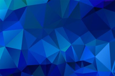 Mavi canlı çokgen mozaik arkaplan, yaratıcı tasarım şablonları