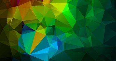 Soyut çok renkli zümrüt yeşil arka plan. Vektör çokgen tasarım çizer