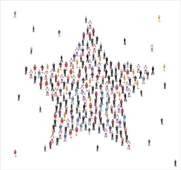 以明星标志形式出现的人和商业团体 — 图库矢量图片