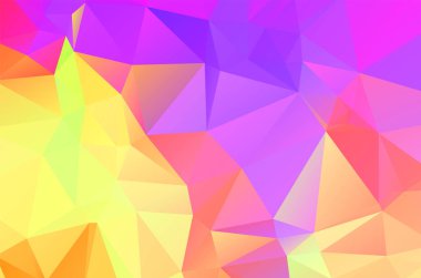 Soyut üçgenleme geometrik altın ve mor arkaplan